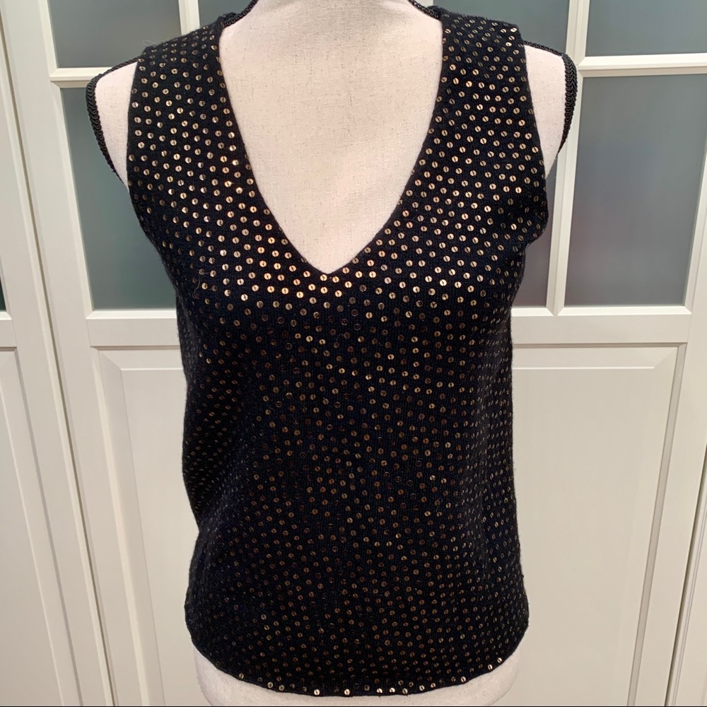 DKNY sequined sleeveless sweater